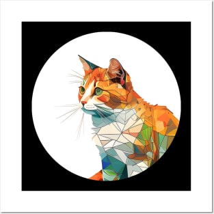 Funny Cats - Colorful cute cat in pop art style Posters and Art